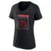 Washington Wizards Women's Home Court Pop Personalized Name & Number V-Neck T-Shirt - Black - Side View