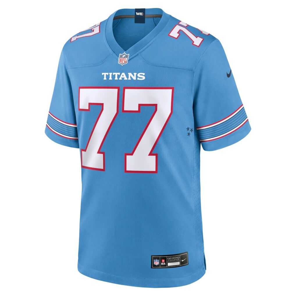 Peter Skoronski Tennessee Titans Nike Game Jersey - Light Blue