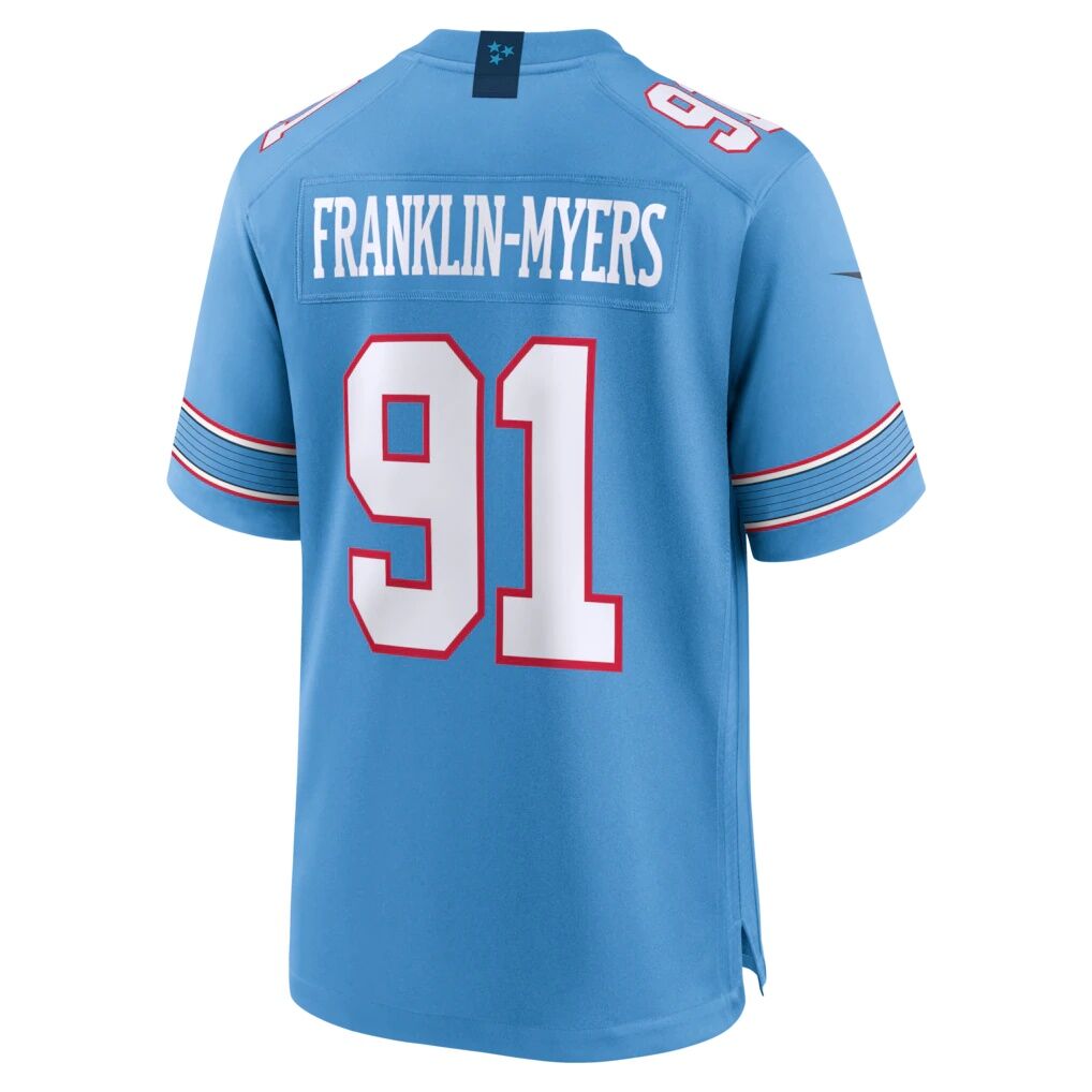 John Franklin-Myers Tennessee Titans Nike Team Game Jersey - Light Blue