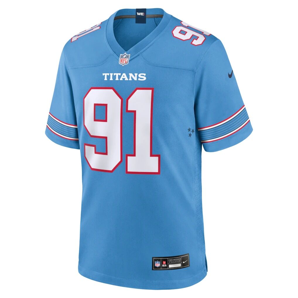 John Franklin-Myers Tennessee Titans Nike Team Game Jersey - Light Blue