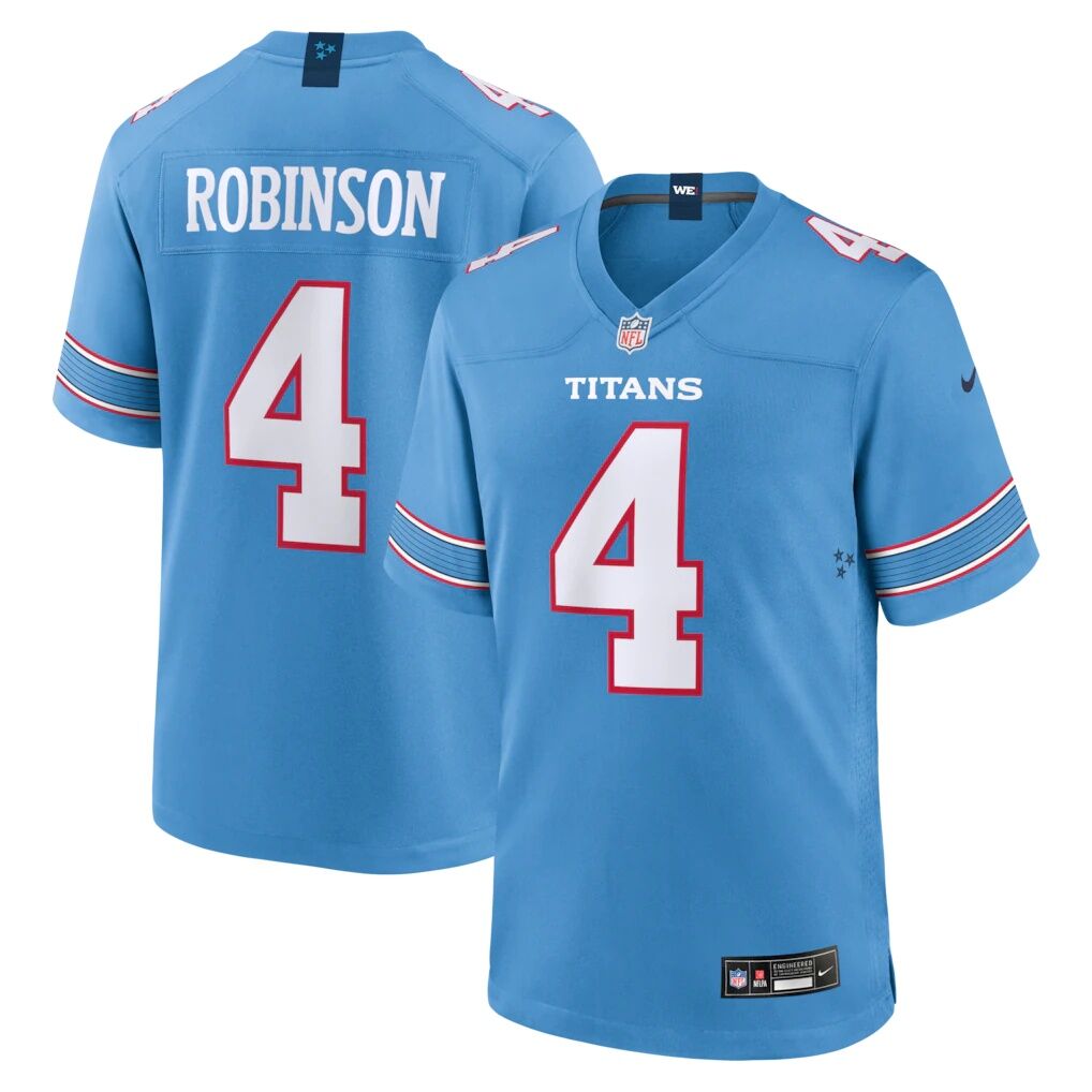 Wan'Dale Robinson Tennessee Titans Nike Team Game Jersey - Light Blue