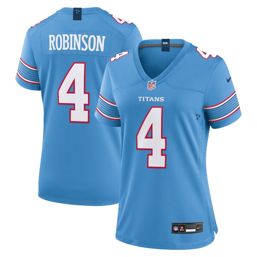 Wan'Dale Robinson Tennessee Titans Nike Women's Team Game Jersey - Light Blue