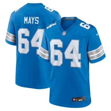 Cade Mays Detroit Lions Nike Team Game Jersey - Blue - Front View