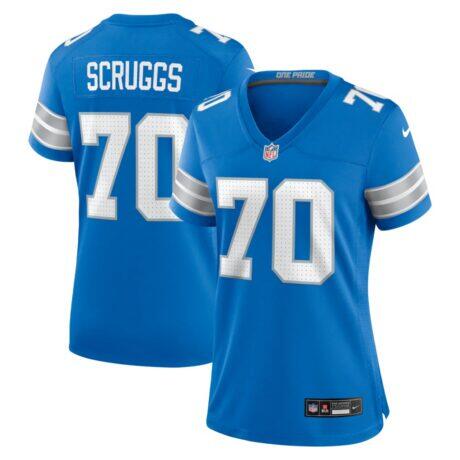 Juice Scruggs Detroit Lions Nike Women's Team Game Jersey - Blue - Front View