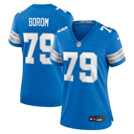 Larry Borom Detroit Lions Nike Women's Team Game Jersey - Blue - Front View