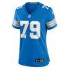 Larry Borom Detroit Lions Nike Women's Team Game Jersey - Blue - Side View