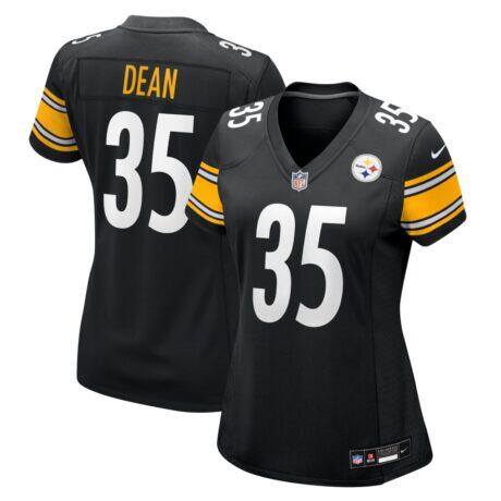 Jamel Dean Pittsburgh Steelers Nike Women's Team Game Jersey - Black - Front View