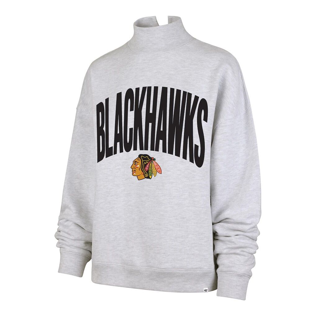 Chicago Blackhawks '47 Women's Subtle Muse Sweatshirt - Heather Gray
