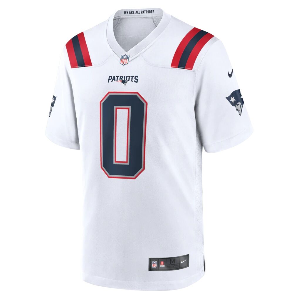 Christian Gonzalez New England Patriots Nike Game Jersey