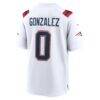 Christian Gonzalez New England Patriots Nike Game Jersey - White - Alt2