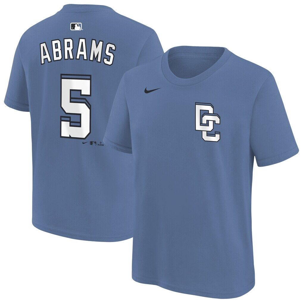 CJ Abrams Washington Nationals Nike Youth City Connect Name & Number T-Shirt