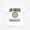 LA Galaxy Gameday Couture Women's Oversized All-Time Classic Flowy T-Shirt - White - Front View