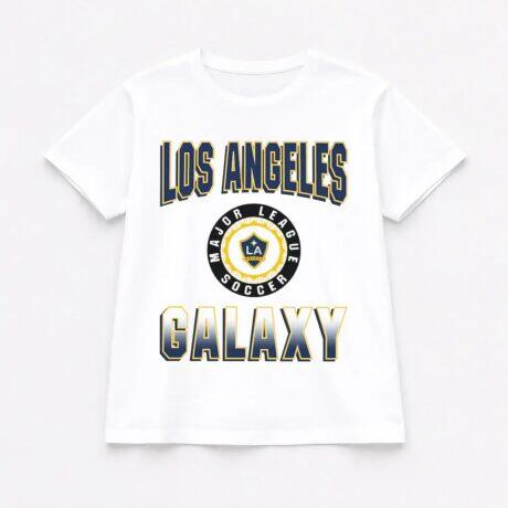 LA Galaxy Gameday Couture Women's Oversized All-Time Classic Flowy T-Shirt - White - Front View