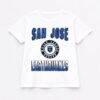 San Jose Earthquakes Gameday Couture Women's Oversized All-Time Classic Flowy T-Shirt - White - Front View