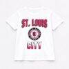 St. Louis CITY SC Gameday Couture Women's Oversized All-Time Classic Flowy T-Shirt - White - Front View