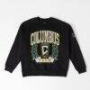 Columbus Crew Gameday Couture Women's Oversized Victory Lane Black Label Premium Fleece Sweatshirt - Black - Front View