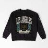 LAFC Gameday Couture Women's Oversized Victory Lane Black Label Premium Fleece Sweatshirt - Black - Front View