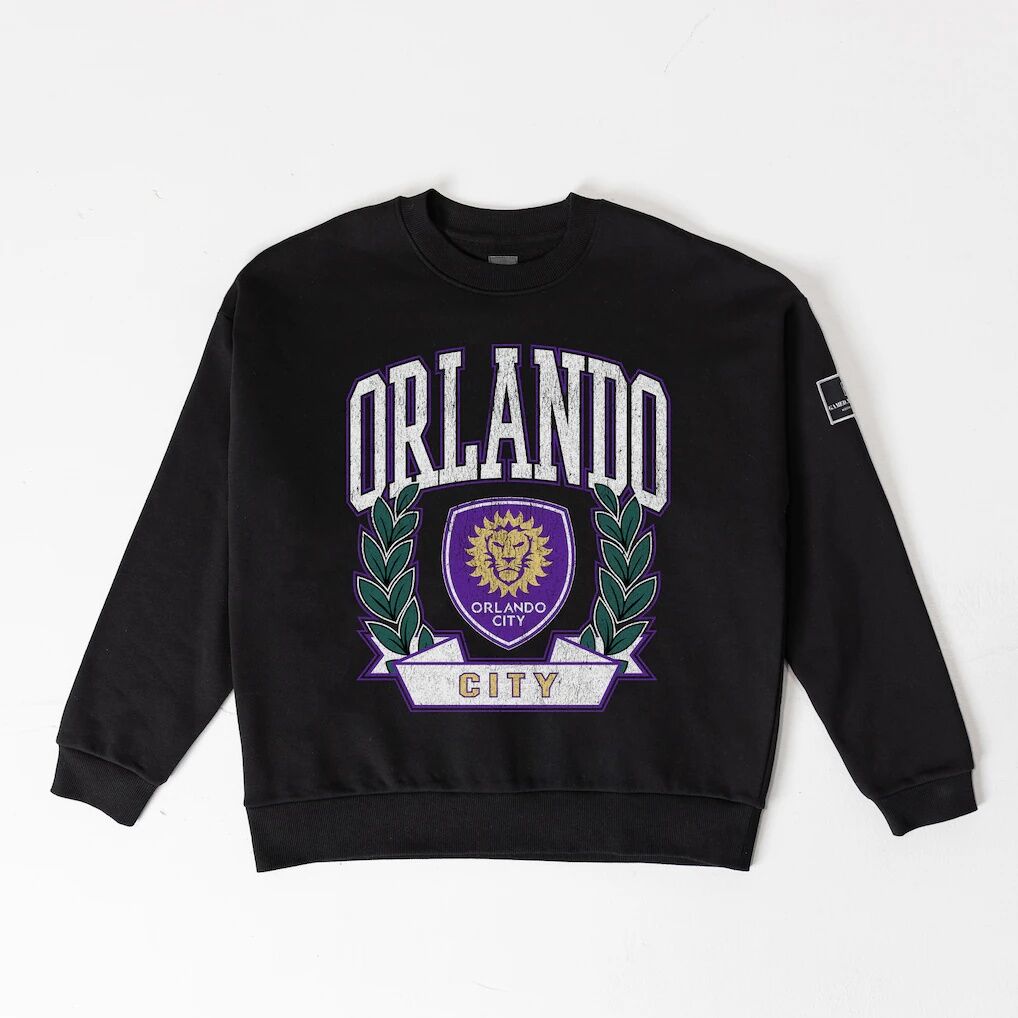 Orlando City SC Gameday Couture Women's Oversized Victory Lane Black Label Premium Fleece Sweatshirt