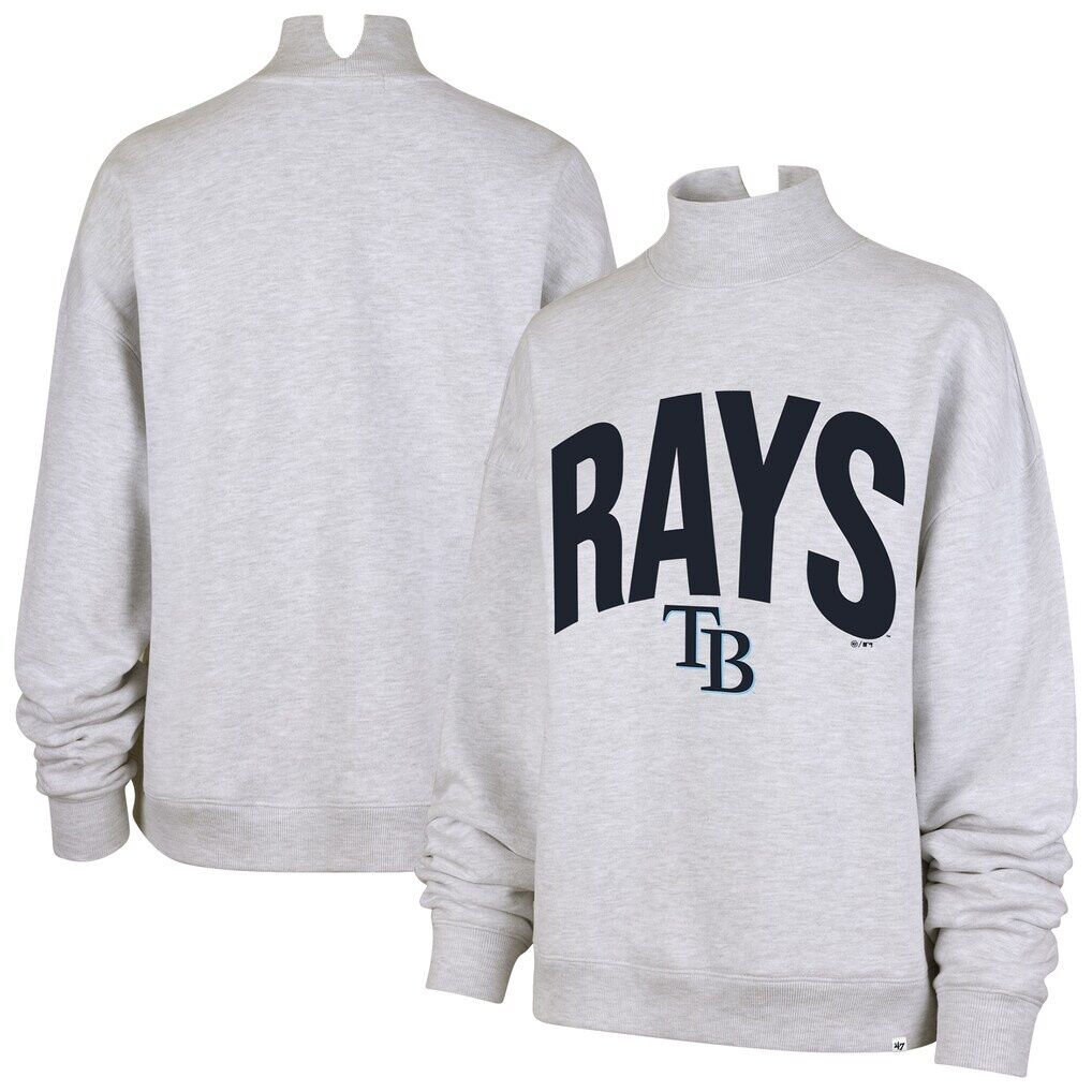 Tampa Bay Rays '47 Women's Subtle Muse Mock Neck Sweatshirt - Heather Gray