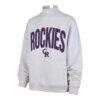 Colorado Rockies '47 Women's Subtle Muse Mock Neck Sweatshirt - - Side View