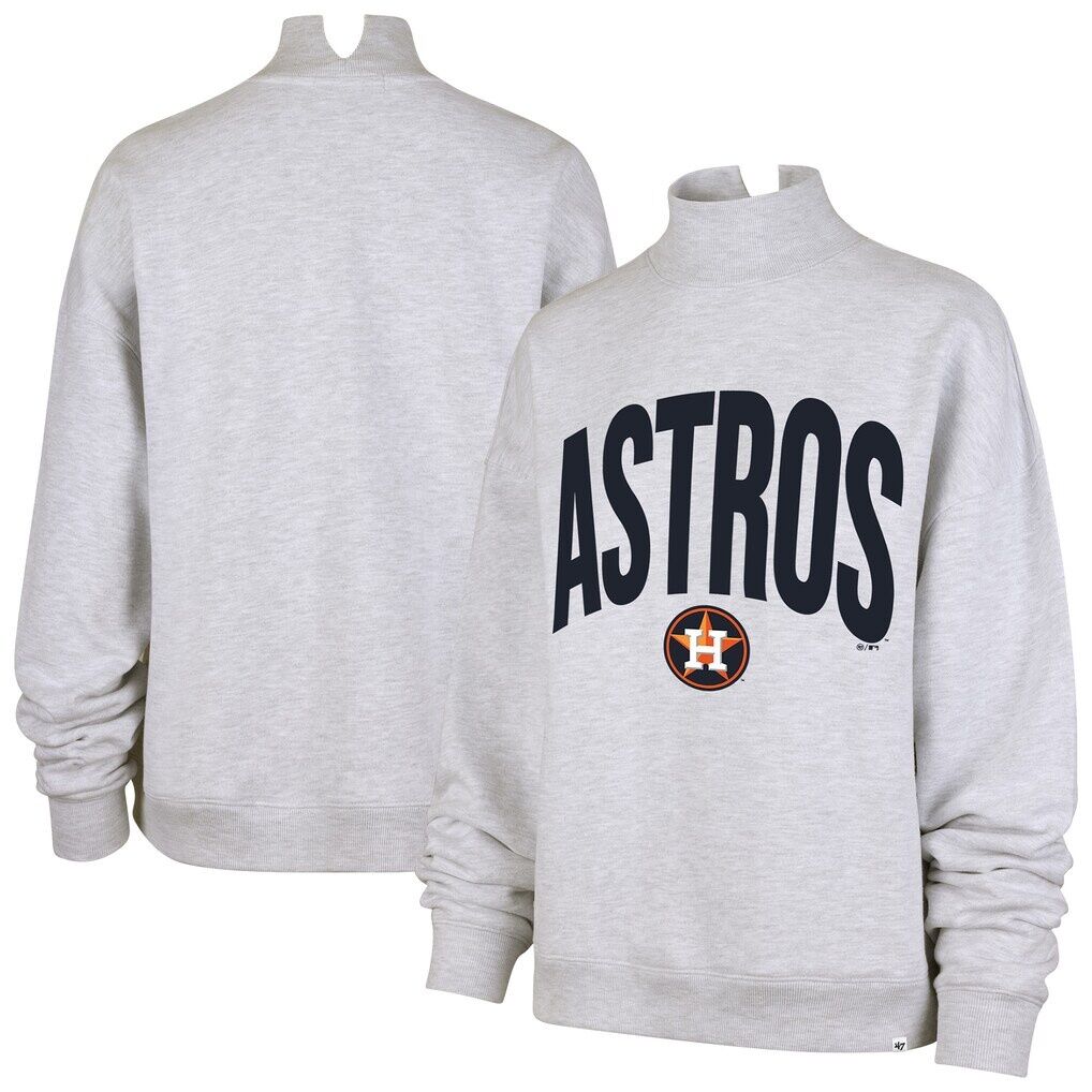 Houston Astros ’47 Women’s Subtle Muse Mock Neck Sweatshirt – Heather Gray