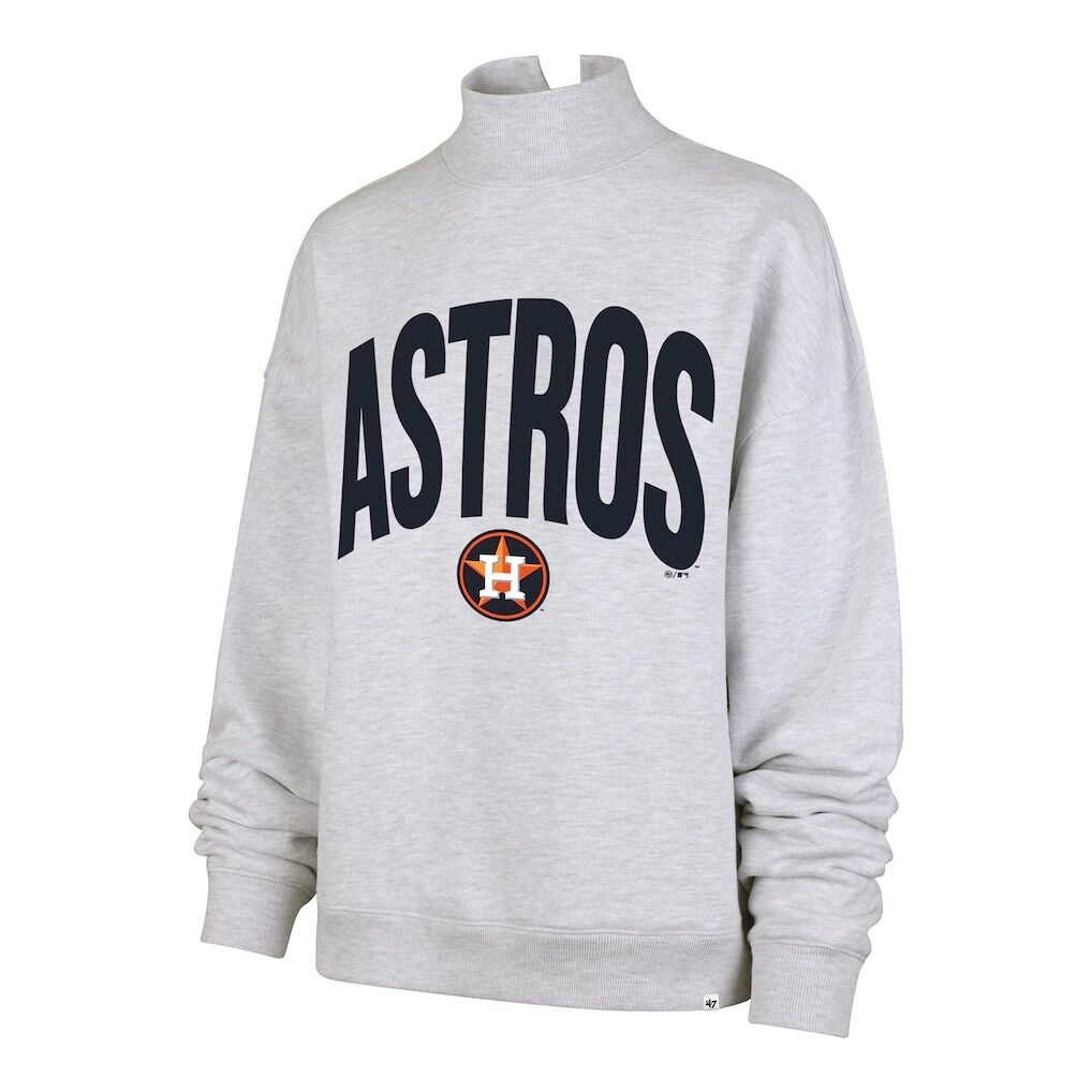 Houston Astros ’47 Women’s Subtle Muse Mock Neck Sweatshirt – Heather Gray