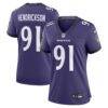 Trey Hendrickson Baltimore Ravens Nike Women's Team Game Jersey - Purple - Front View