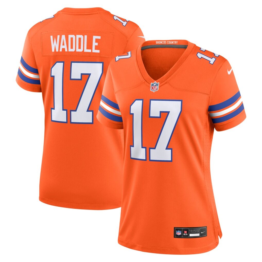 Jaylen Waddle Denver Broncos Nike Women's Mile High Collection 1977 Throwback Game Jersey