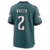Tariq Woolen Philadelphia Eagles Nike Team Game Jersey - Midnight Green - Detail View