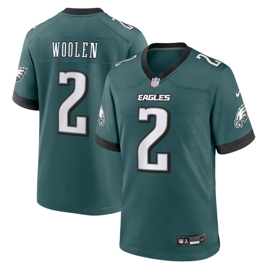 Tariq Woolen Philadelphia Eagles Nike Team Game Jersey - Midnight Green