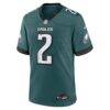 Tariq Woolen Philadelphia Eagles Nike Team Game Jersey - Midnight Green - Side View