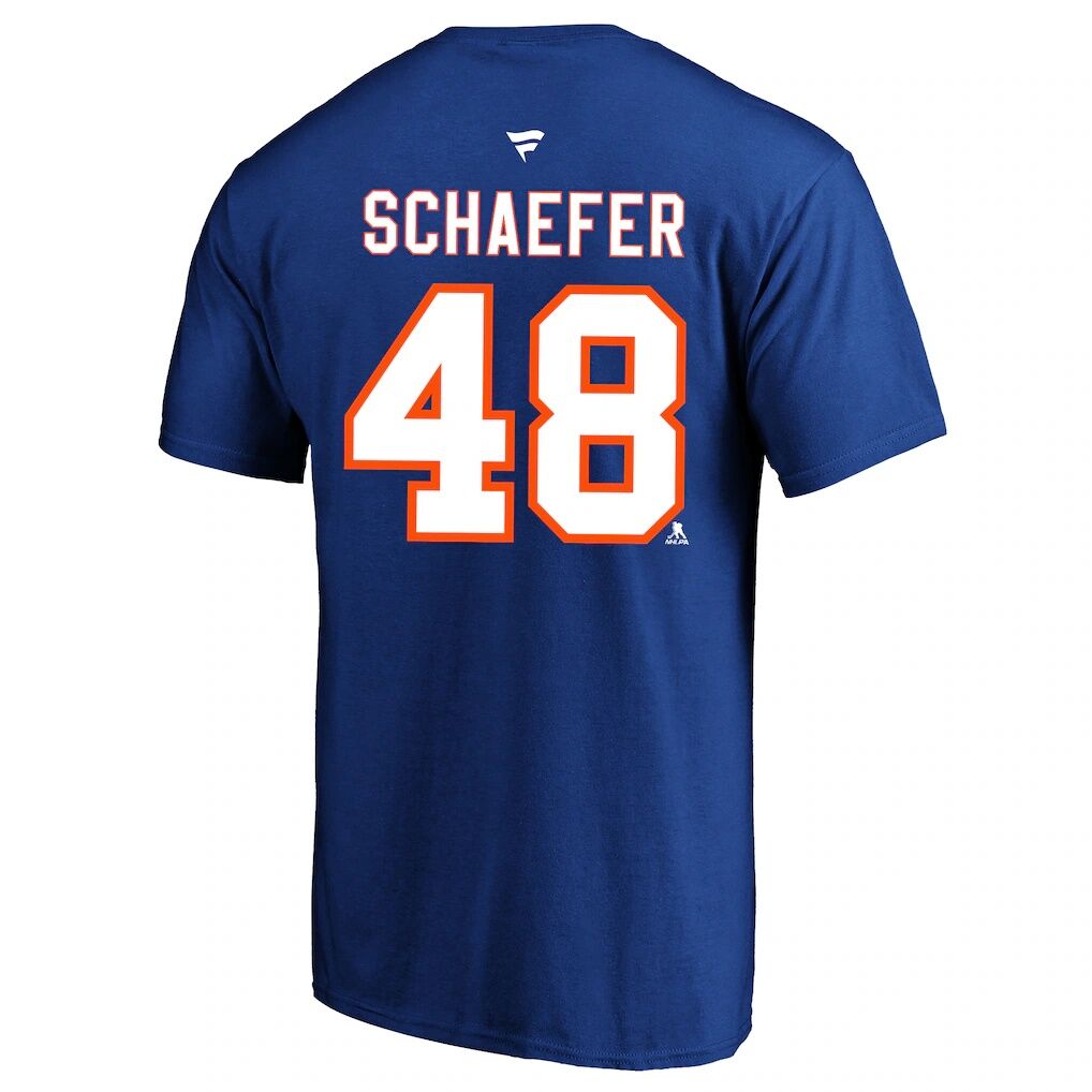 Matthew Schaefer New York Islanders Fashion7 Big & Tall Heat Check Name & Number T-Shirt - Royal