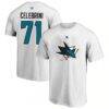 Macklin Celebrini San Jose Sharks Fashion7 Big & Tall Heat Check Name & Number T-Shirt - White - Front View
