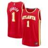 Jalen Johnson Atlanta Hawks Fashion7 Youth Fast Break Jersey - Red - Front View