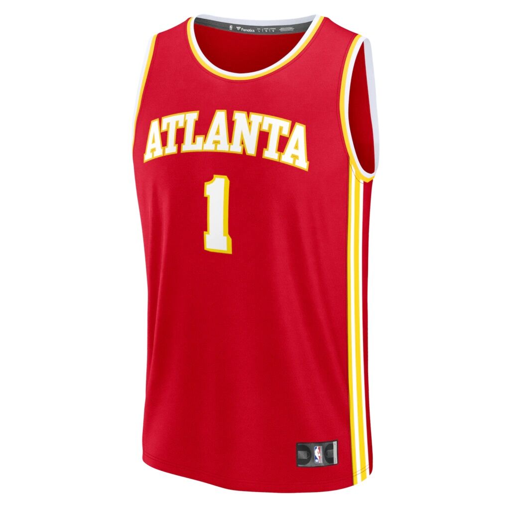 Jalen Johnson Atlanta Hawks Fashion7 Youth Fast Break Jersey - Icon Edition