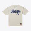 Tampa Bay Lightning Mitchell & Ness Core Plus T-Shirt - Cream - Front View