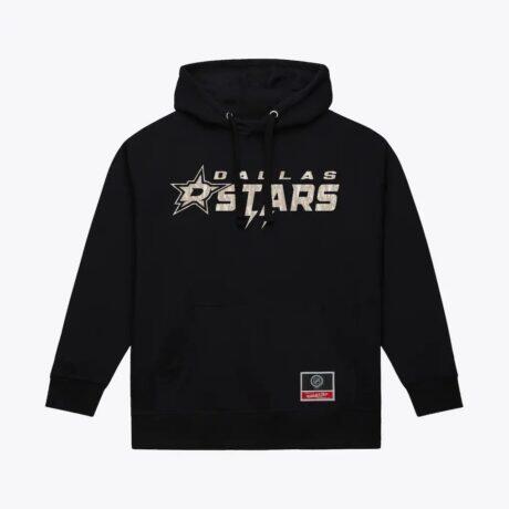 Dallas Stars Mitchell & Ness True Timber Camo Hoodie - Black - Front View