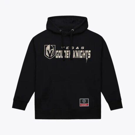 Vegas Golden Knights Mitchell & Ness True Timber Camo Hoodie - Black - Front View