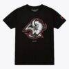 Buffalo Sabres Mitchell & Ness Core Vintage Logo T-Shirt - Black - Front View