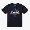 New York Islanders Mitchell & Ness Core Vintage Logo T-Shirt - Navy - Front View