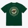 Minnesota Wild Mitchell & Ness Core Current Logo T-Shirt - Green - Front View