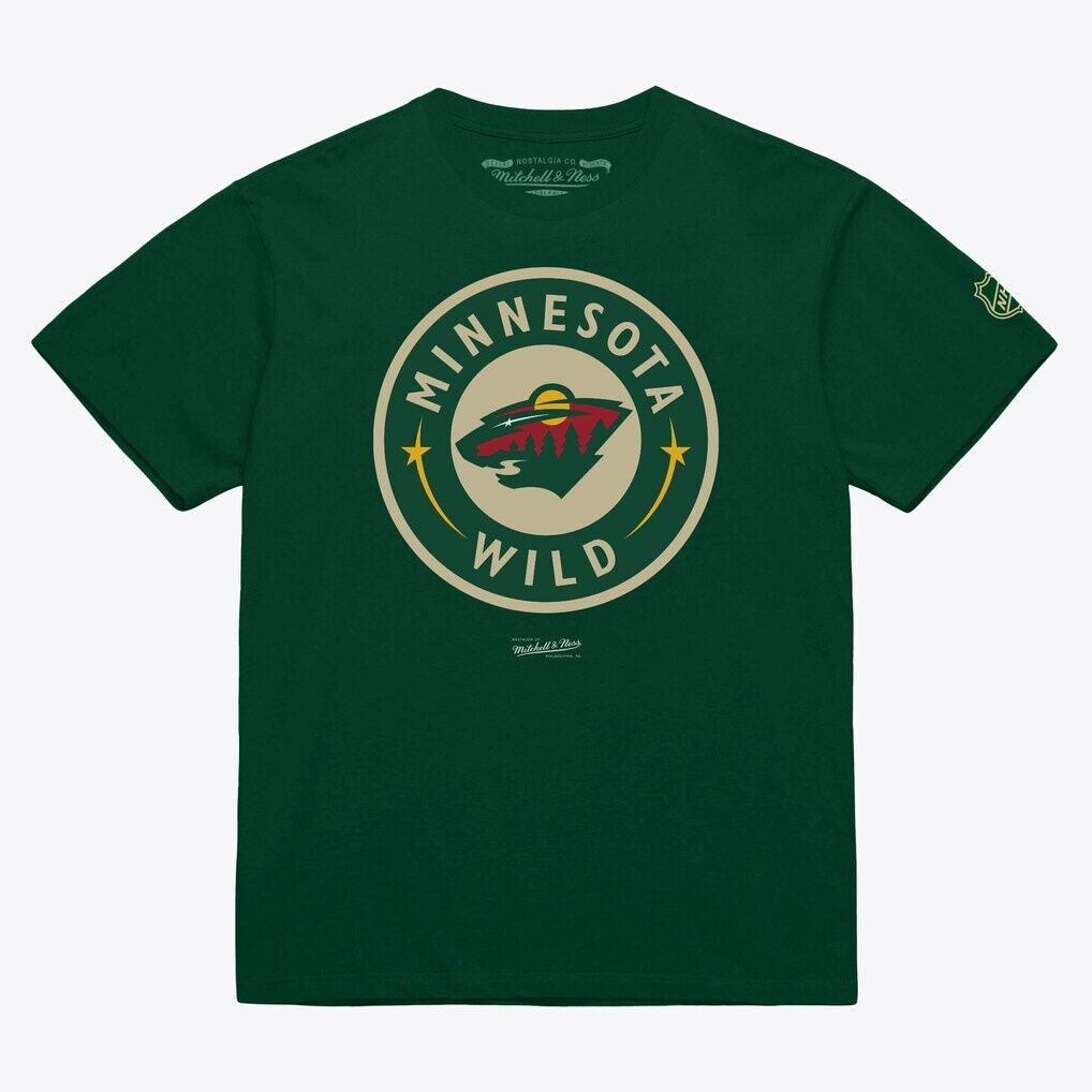 Minnesota Wild Mitchell & Ness Core Current Logo T-Shirt