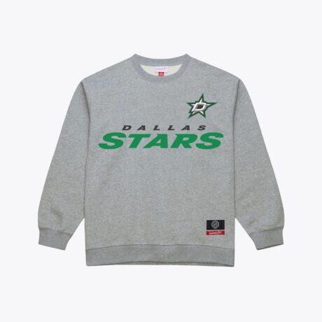 Dallas Stars Mitchell & Ness Core Wordmark Fleece Sweatshirt - - Front View