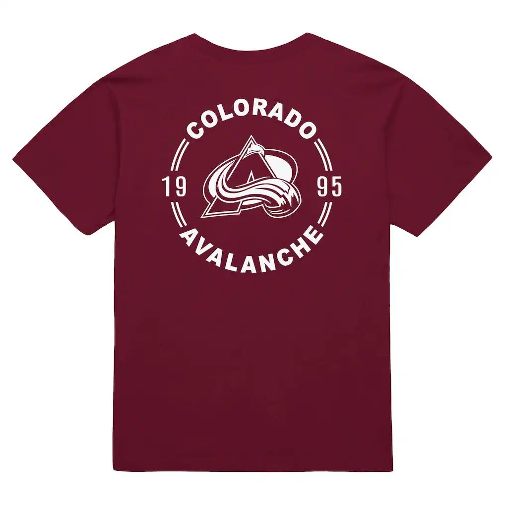 Colorado Avalanche Mitchell & Ness Core Penalty Box 3.0 T-Shirt - Burgundy