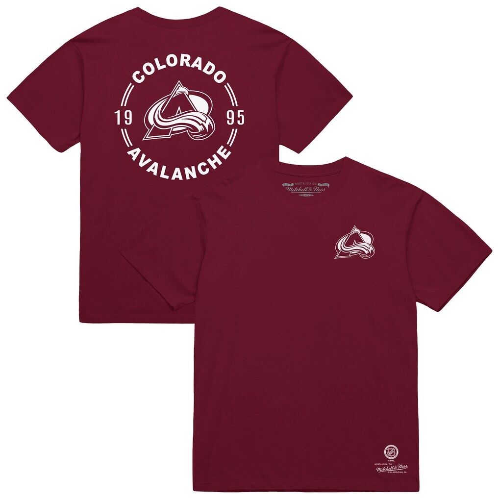 Colorado Avalanche Mitchell & Ness Core Penalty Box 3.0 T-Shirt - Burgundy