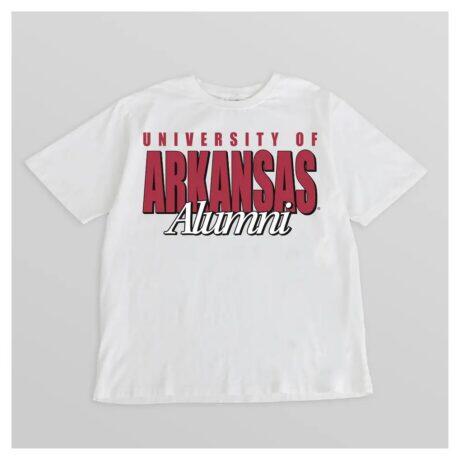 Arkansas Razorbacks Gameday Couture Women's Alumni Era Oversized T-Shirt - Cream - Front View