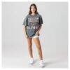 Florida State Seminoles Gameday Couture Women's Oversize Snow Washed T-Shirt - Gray - Detail View
