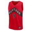 RJ Barrett Toronto Raptors Fashion7 Fast Break Jersey - Red - - Side View