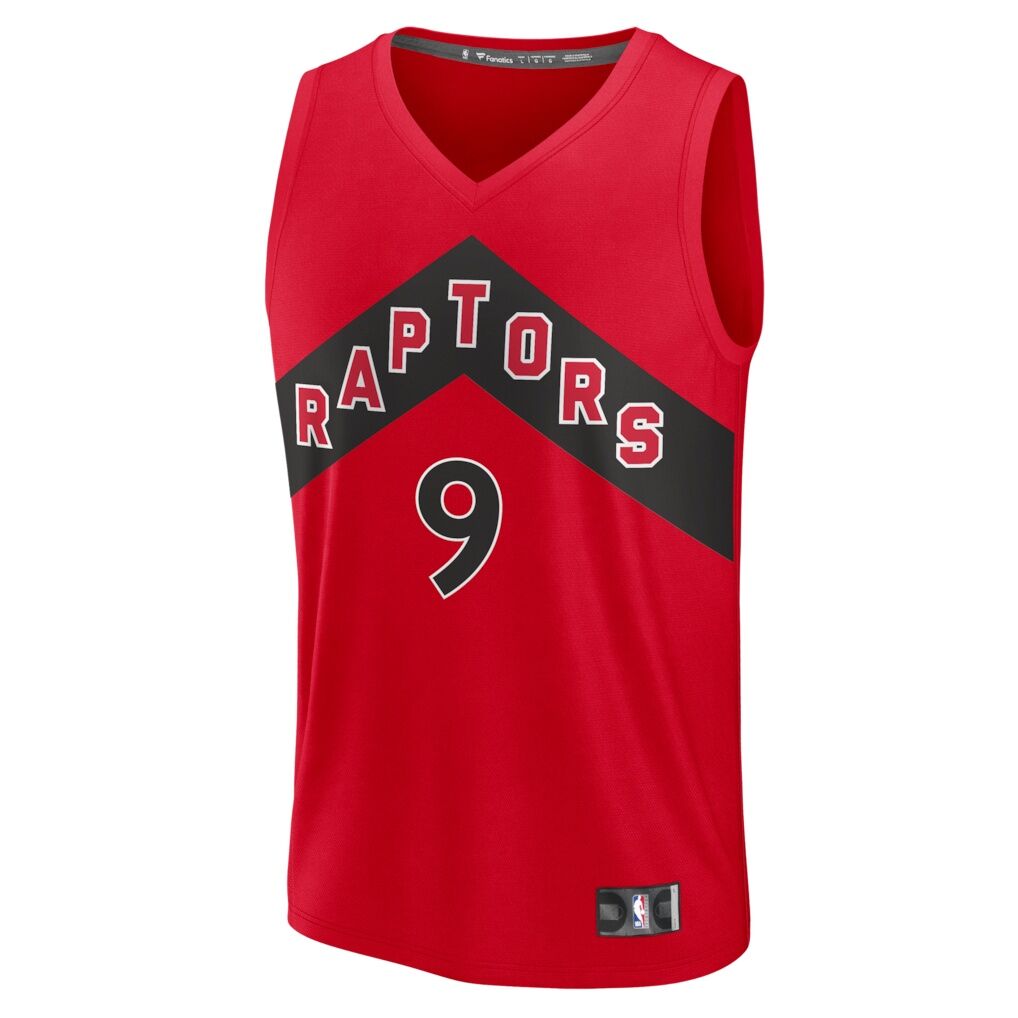 RJ Barrett Toronto Raptors Fashion7 Fast Break Jersey - Red - Icon Edition