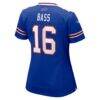 Tyler Bass Buffalo Bills Nike Women's Team Game Jersey - - Detail View